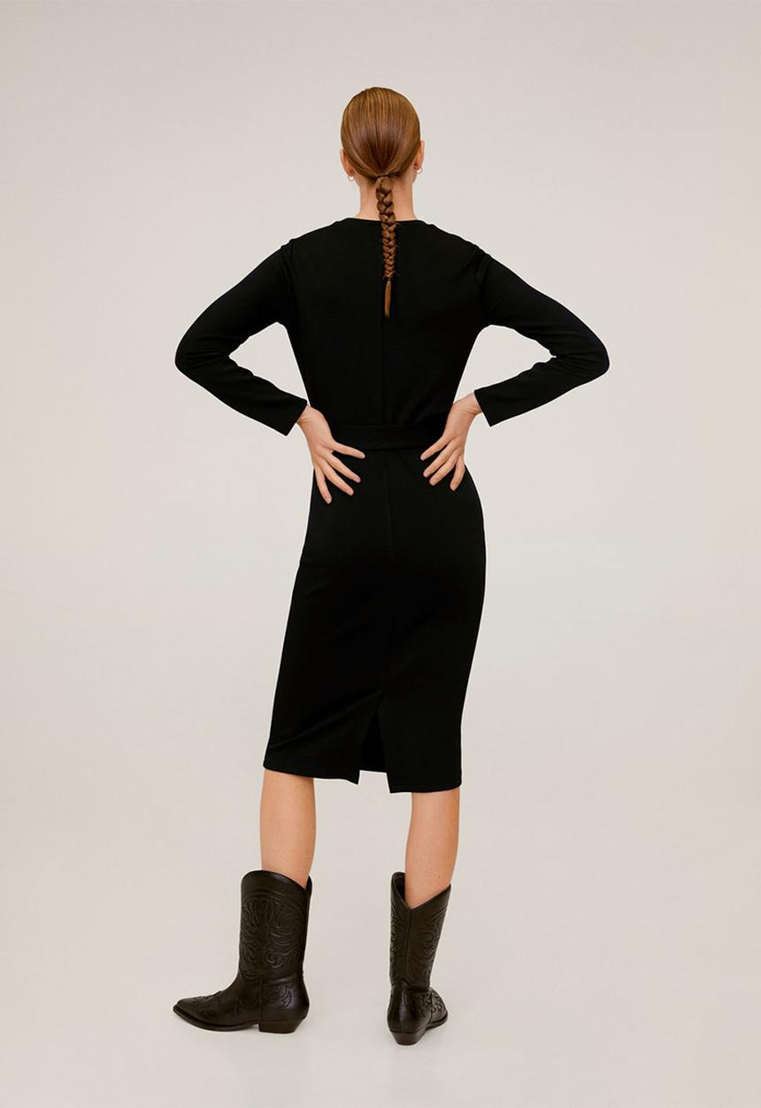 MANGO - Dress peto - black
