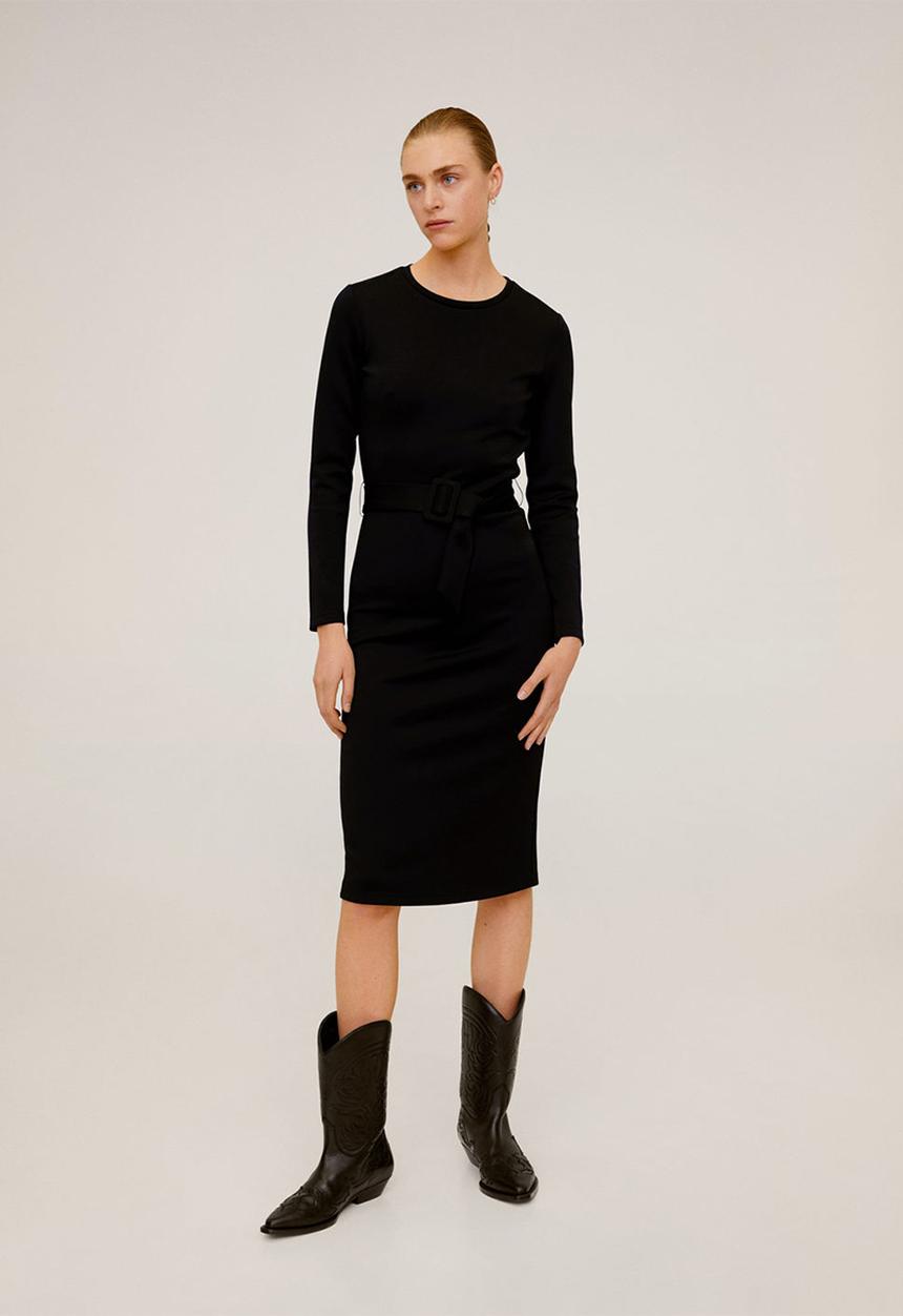 MANGO - Dress peto - black