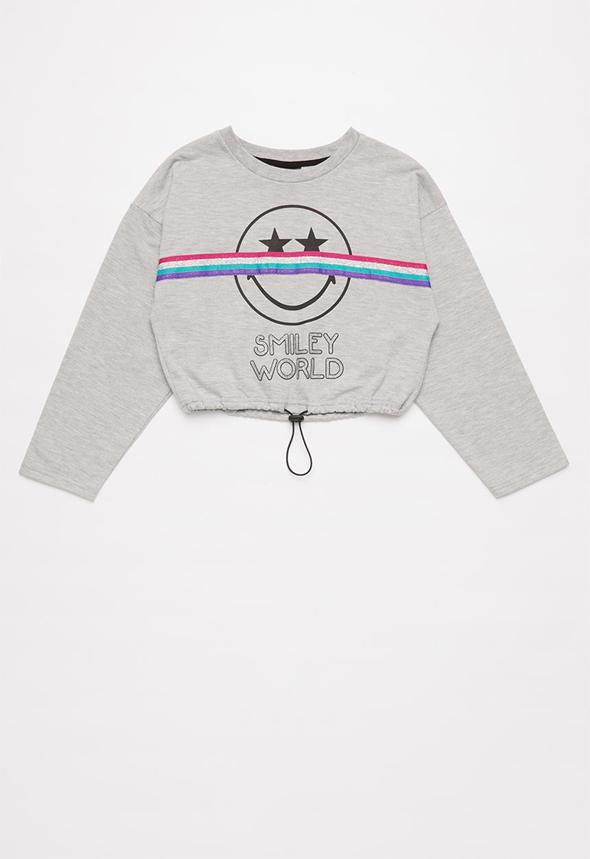Rebel Republic - Brushed fleece crew - grey