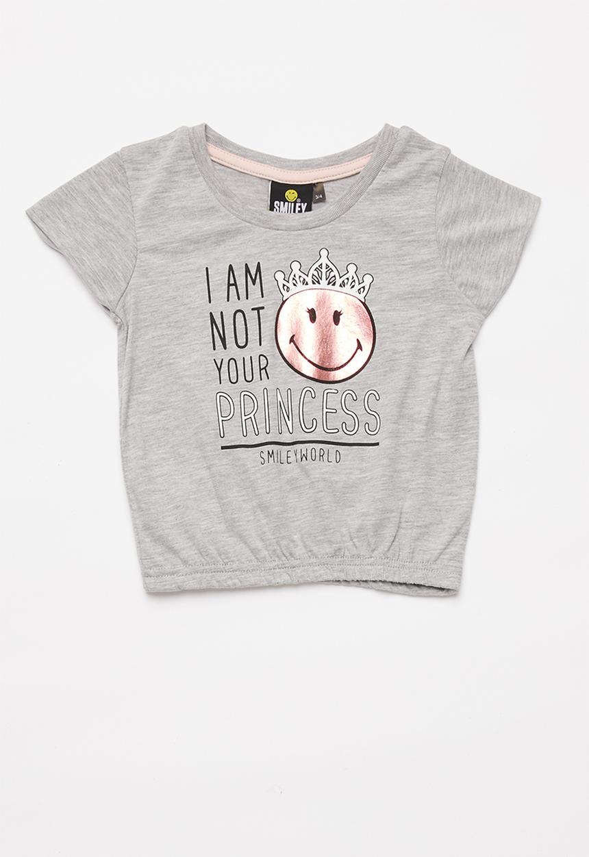 Pop Candy - Girls tee with foil - grey 