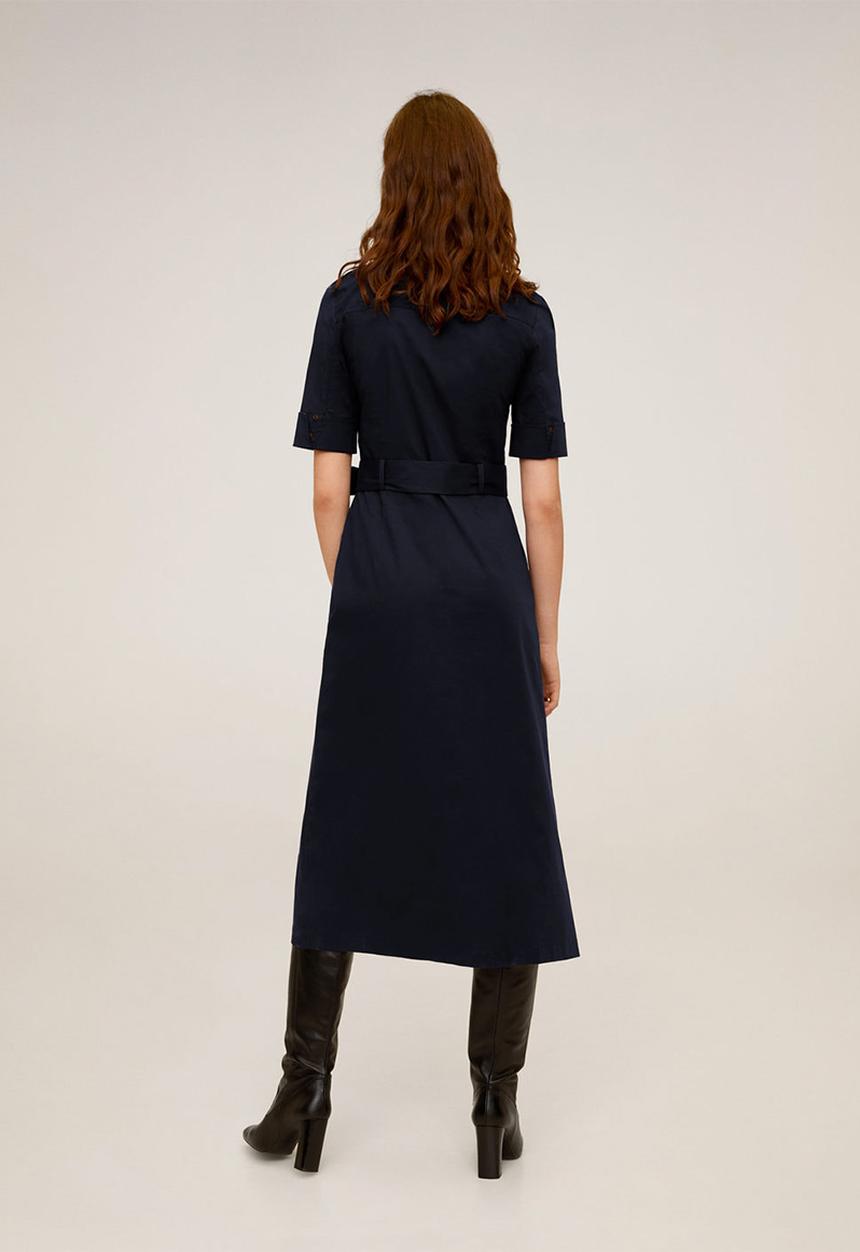 MANGO - Dress mexi-a - navy