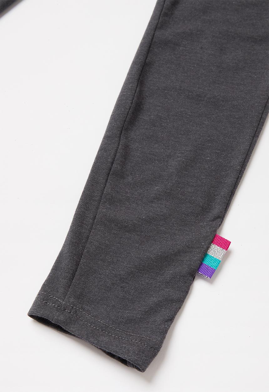 Rebel Republic - Girls spandex leggings - charcoal