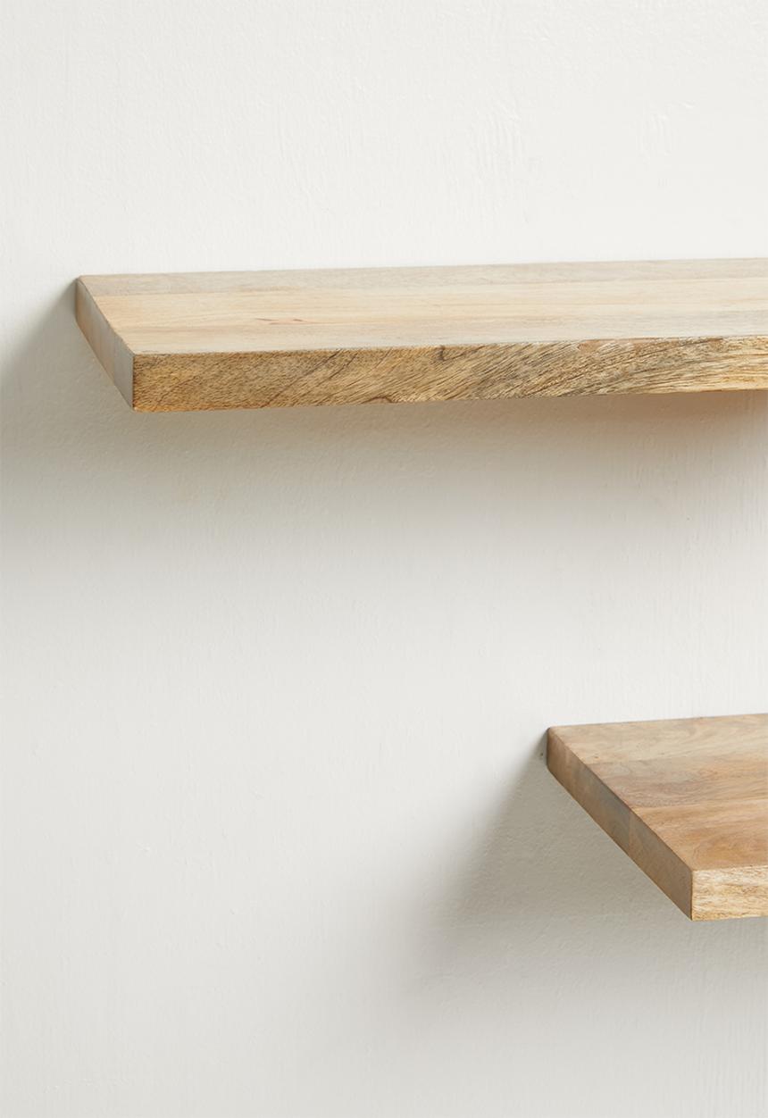 Sixth Floor - Mango wood  shelves set of 3 - natural