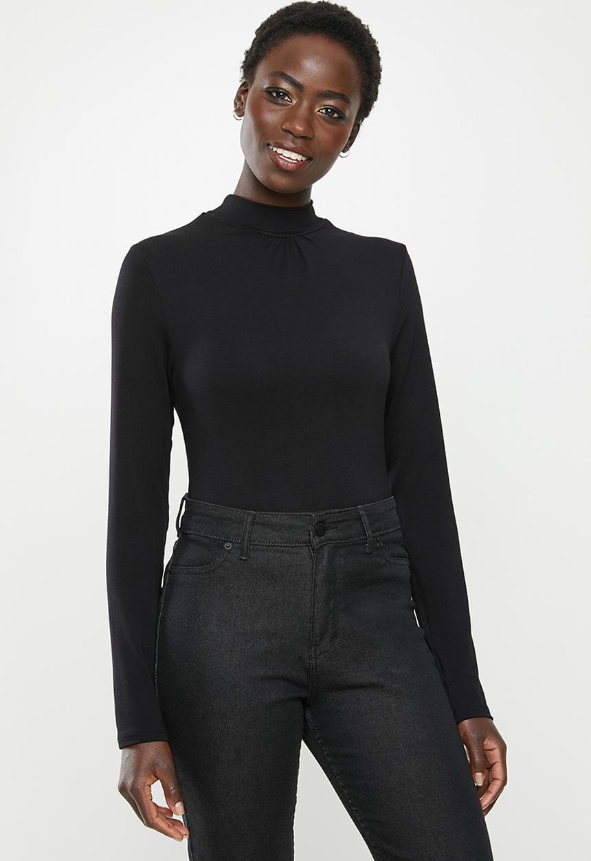 edit - Gauged neck poloneck - black