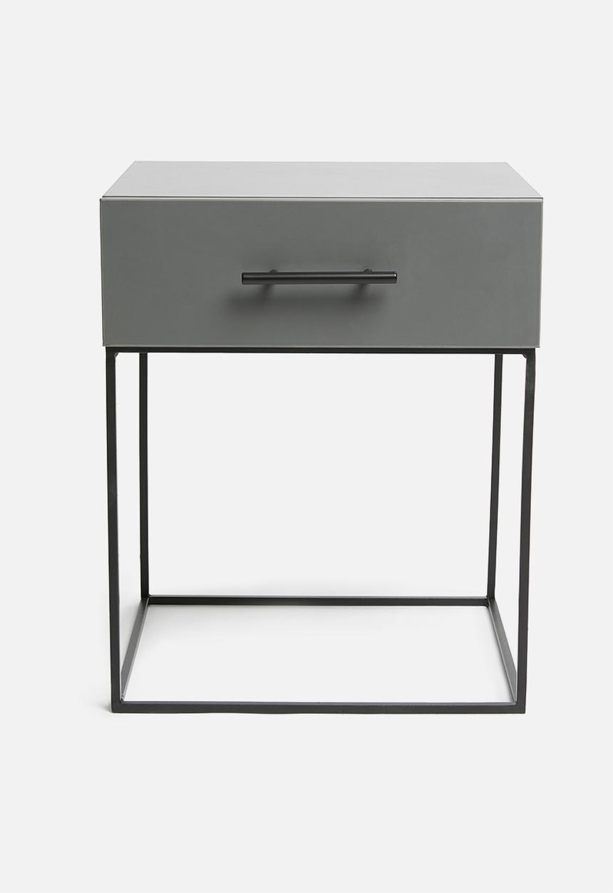 Sixth Floor - Hudson 1 drawer bedside table - storm grey