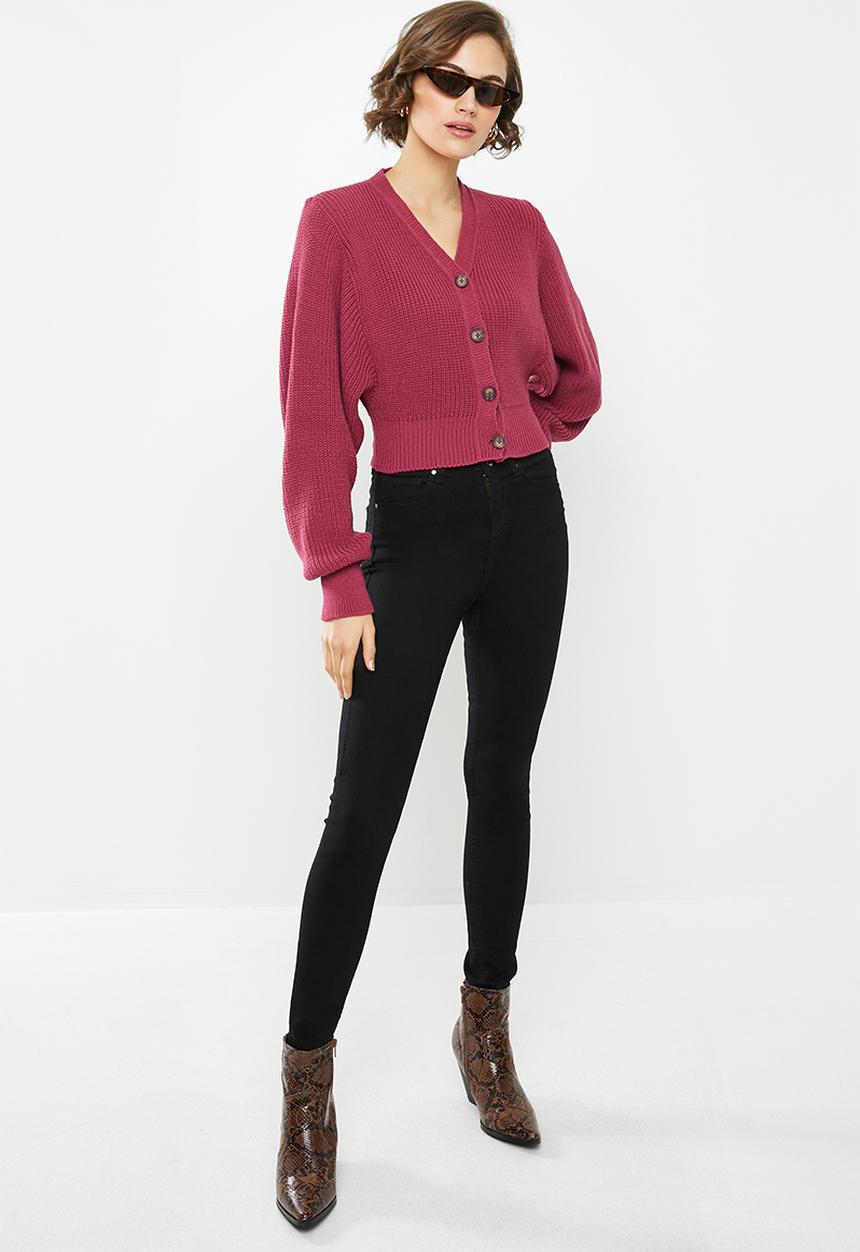 Glamorous - Cropped cardi - red