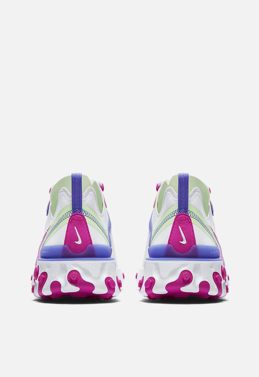 Nike - React Element 55 - white / fire pink-sapphire-barely volt