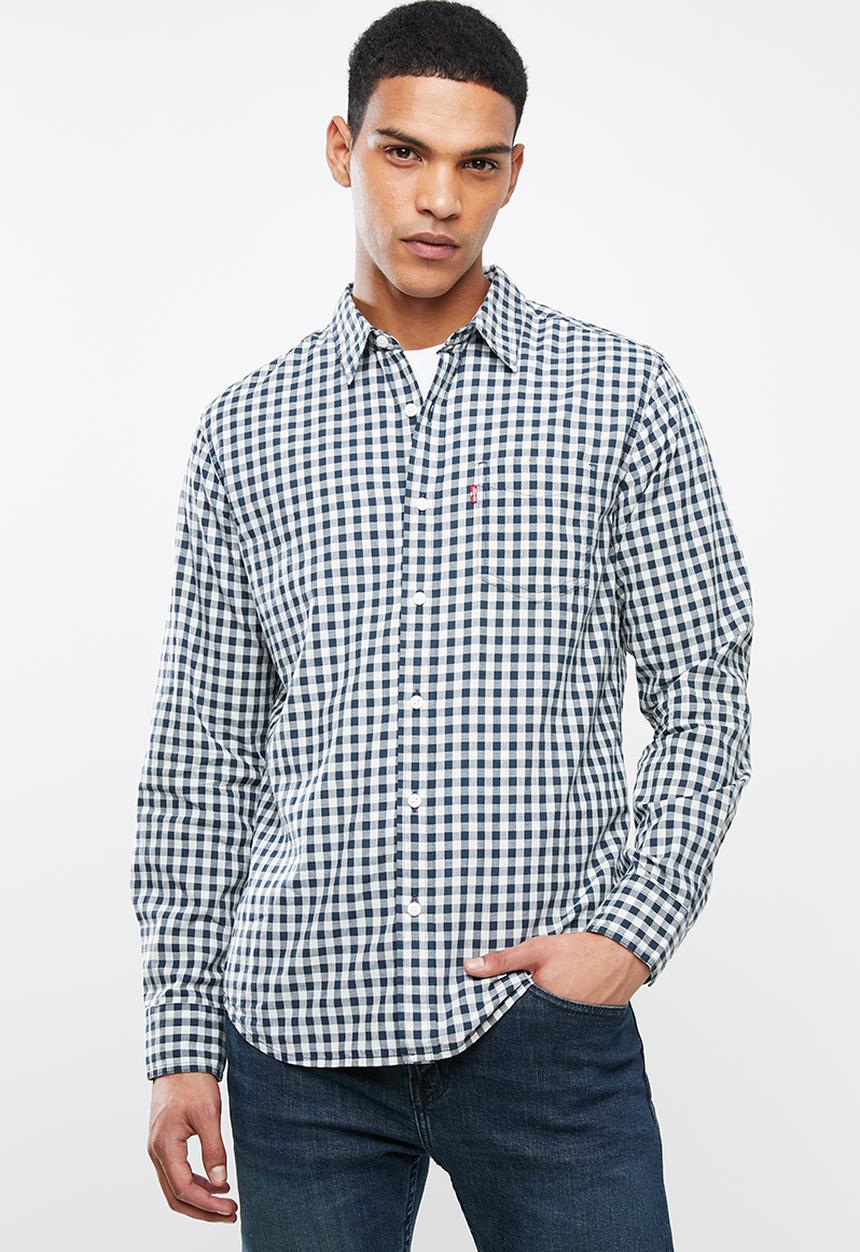 Levi’s® - Classic 1 pocket standard shirt - navy & white 