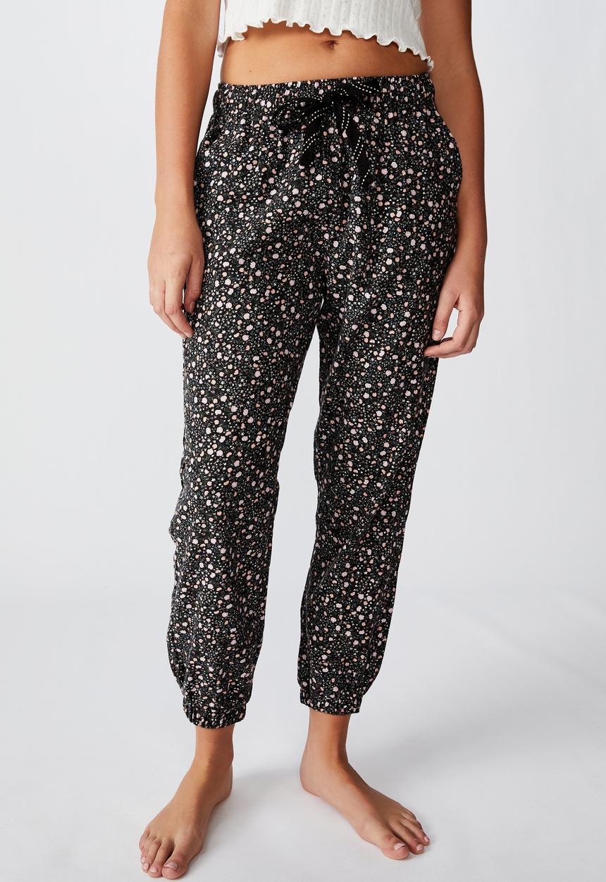 Cotton On - Flannel sleep pant - field daisy & black