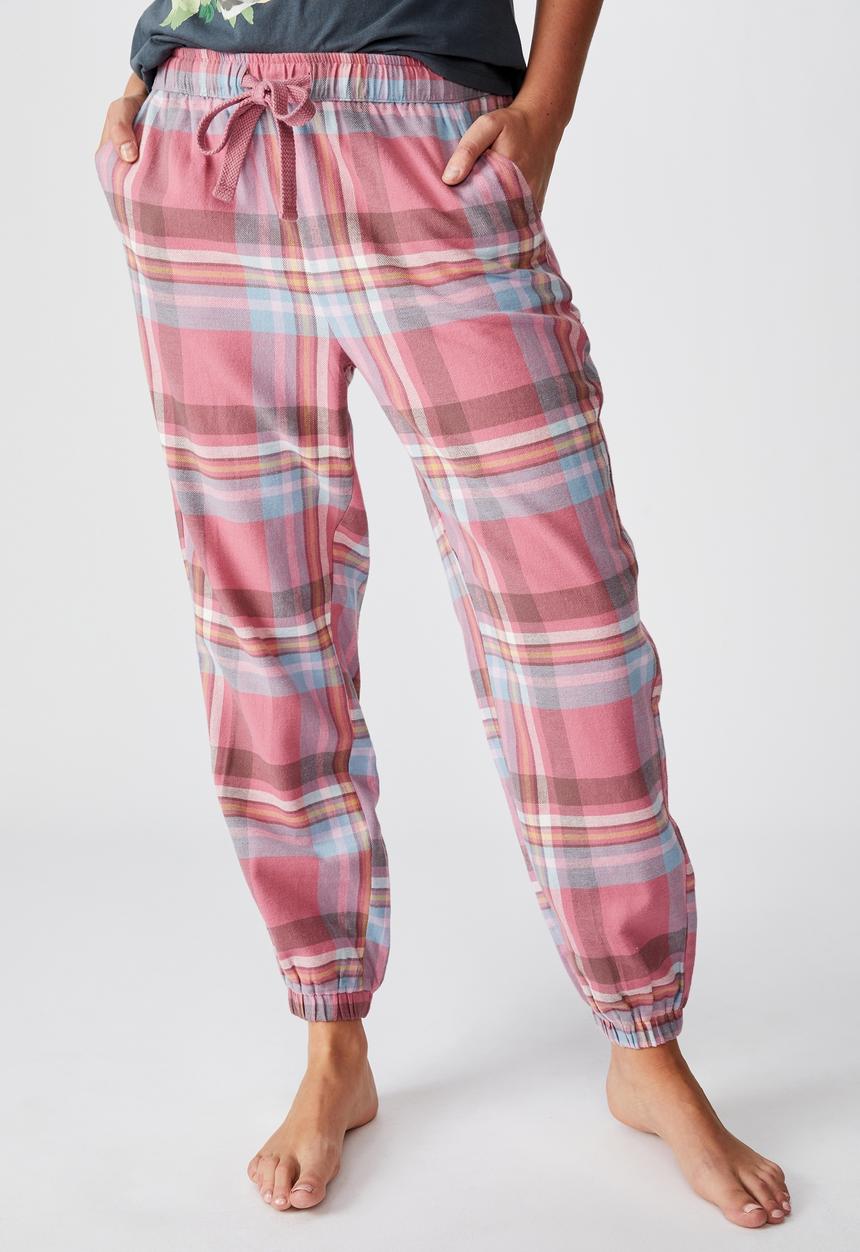 Cotton On - Flannel sleep pant- washed rose check