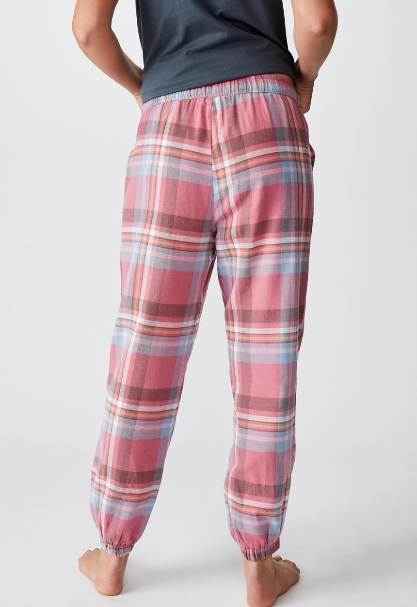 Cotton On - Flannel sleep pant- washed rose check