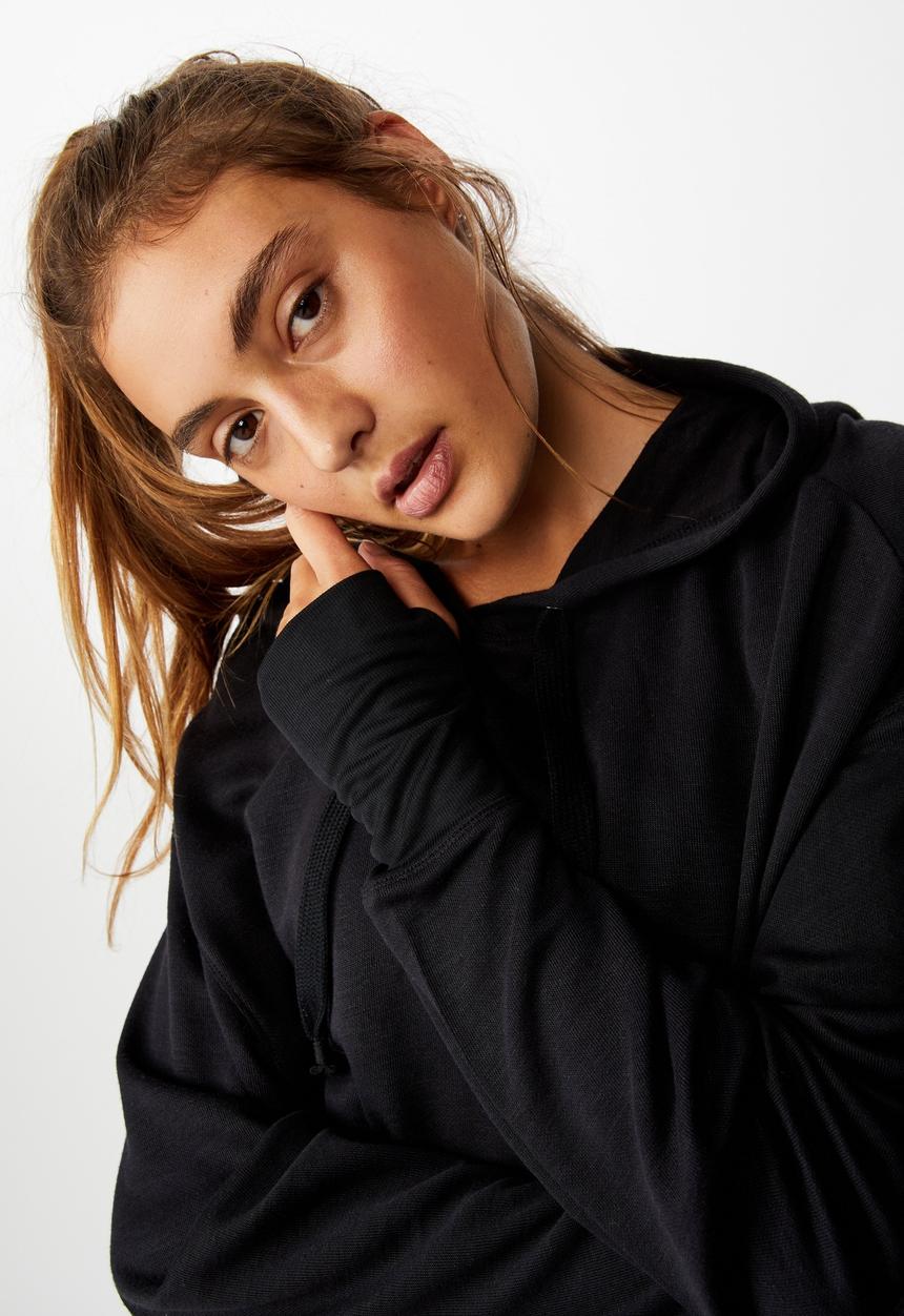 Cotton On - Relaxed hoodie - black