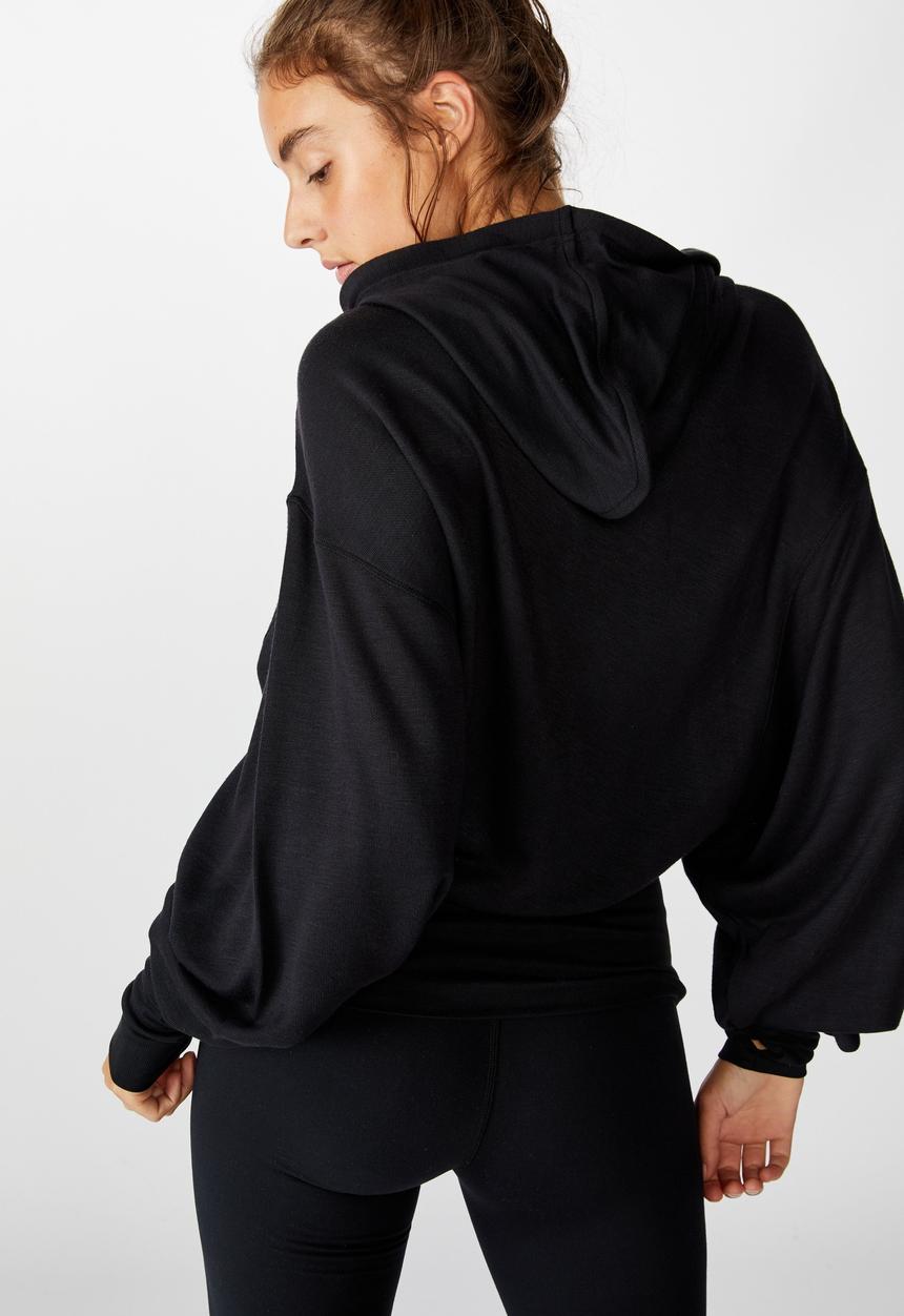 Cotton On - Relaxed hoodie - black
