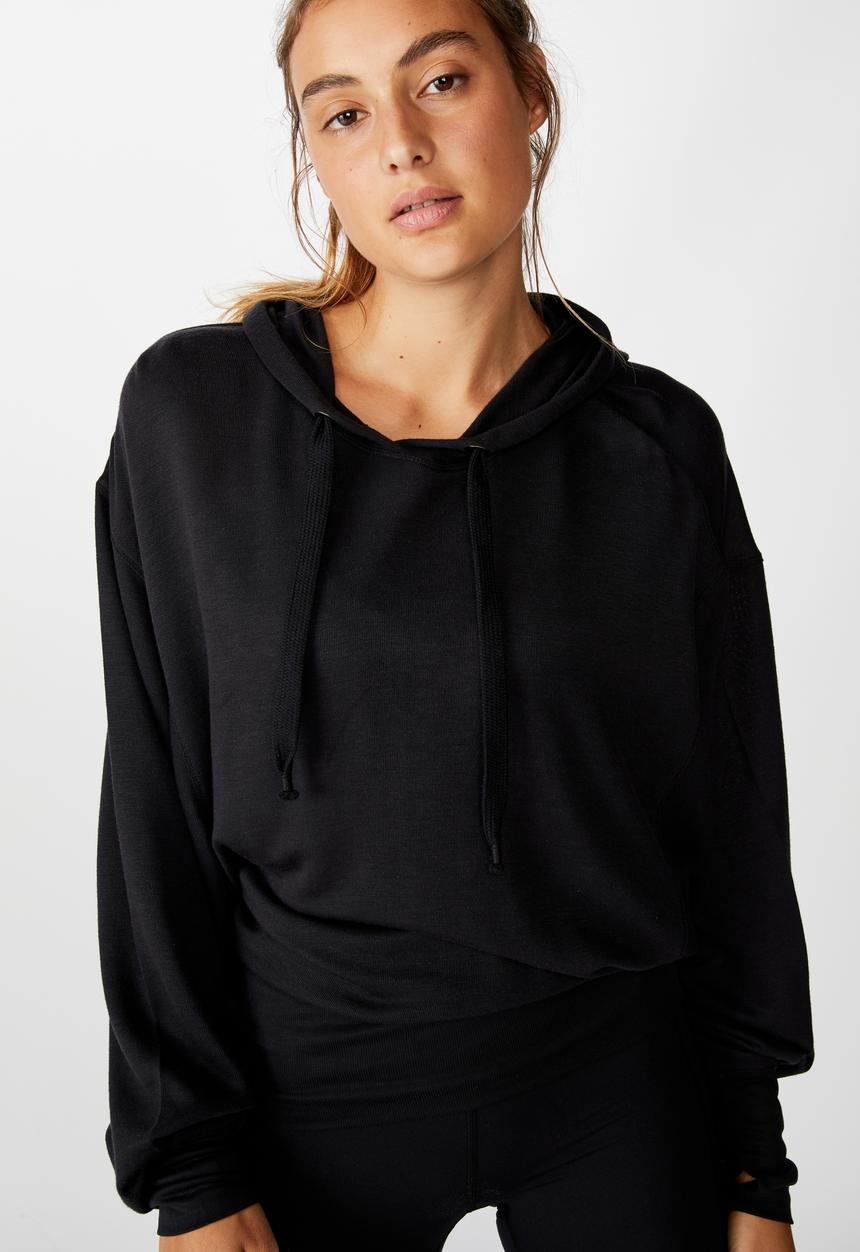 Cotton On - Relaxed hoodie - black