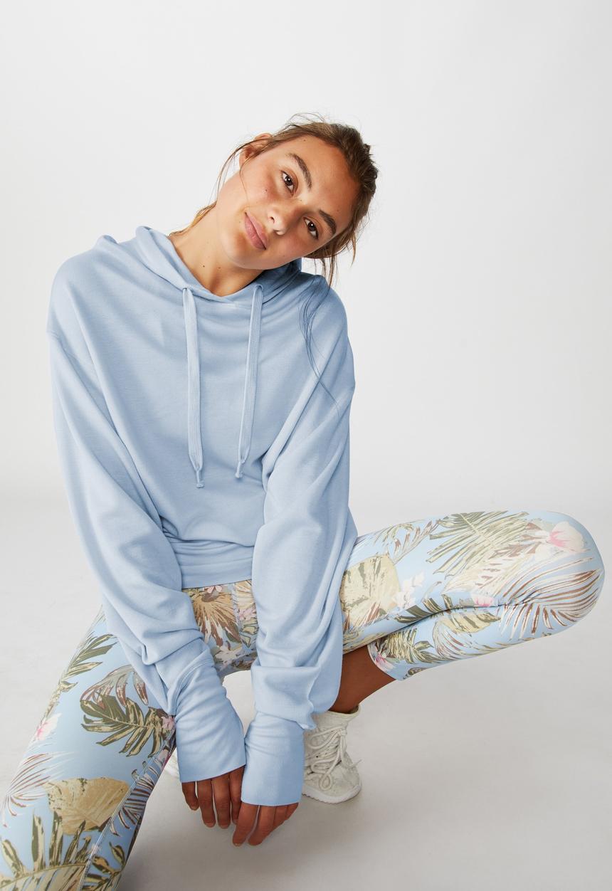 Cotton On - Relaxed hoodie - skye blue marle