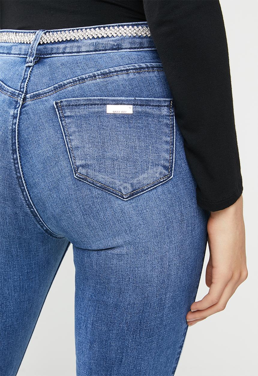 SISSY BOY - Axel skinny stretch denim med vintage - blue