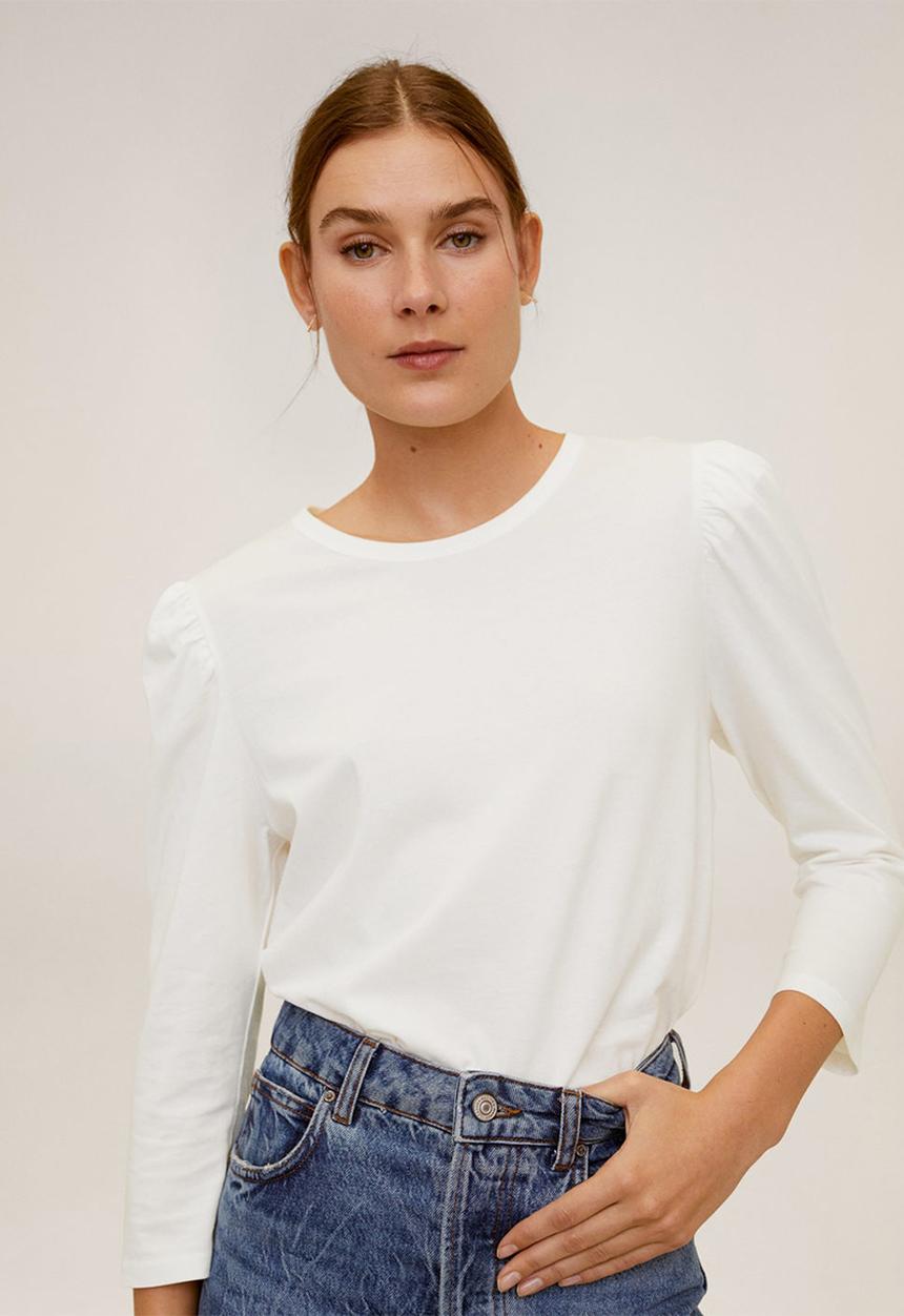 MANGO - T-shirt doris - cream