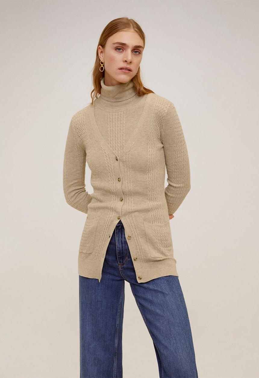 MANGO - Cardigan Budapest - beige 