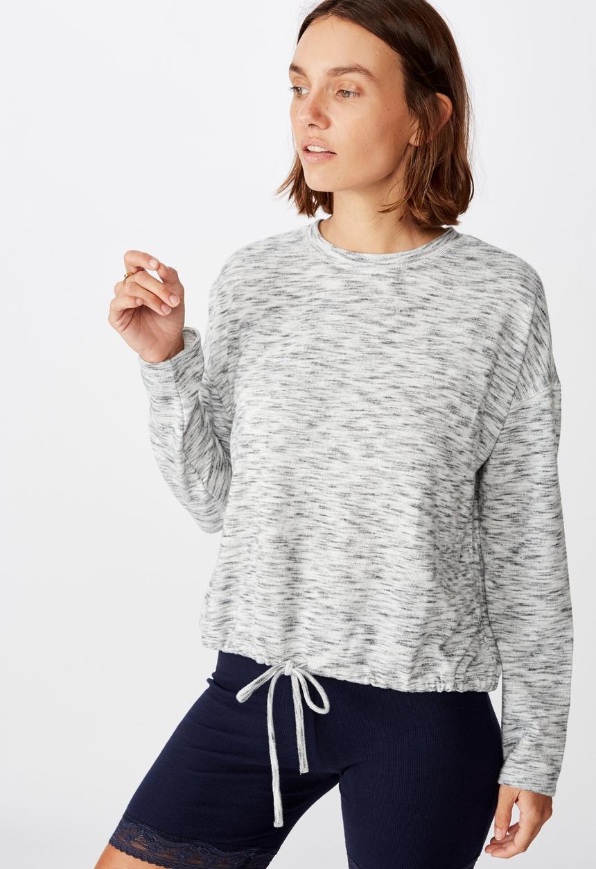 Cotton On - Super soft draw cord crew - grey 