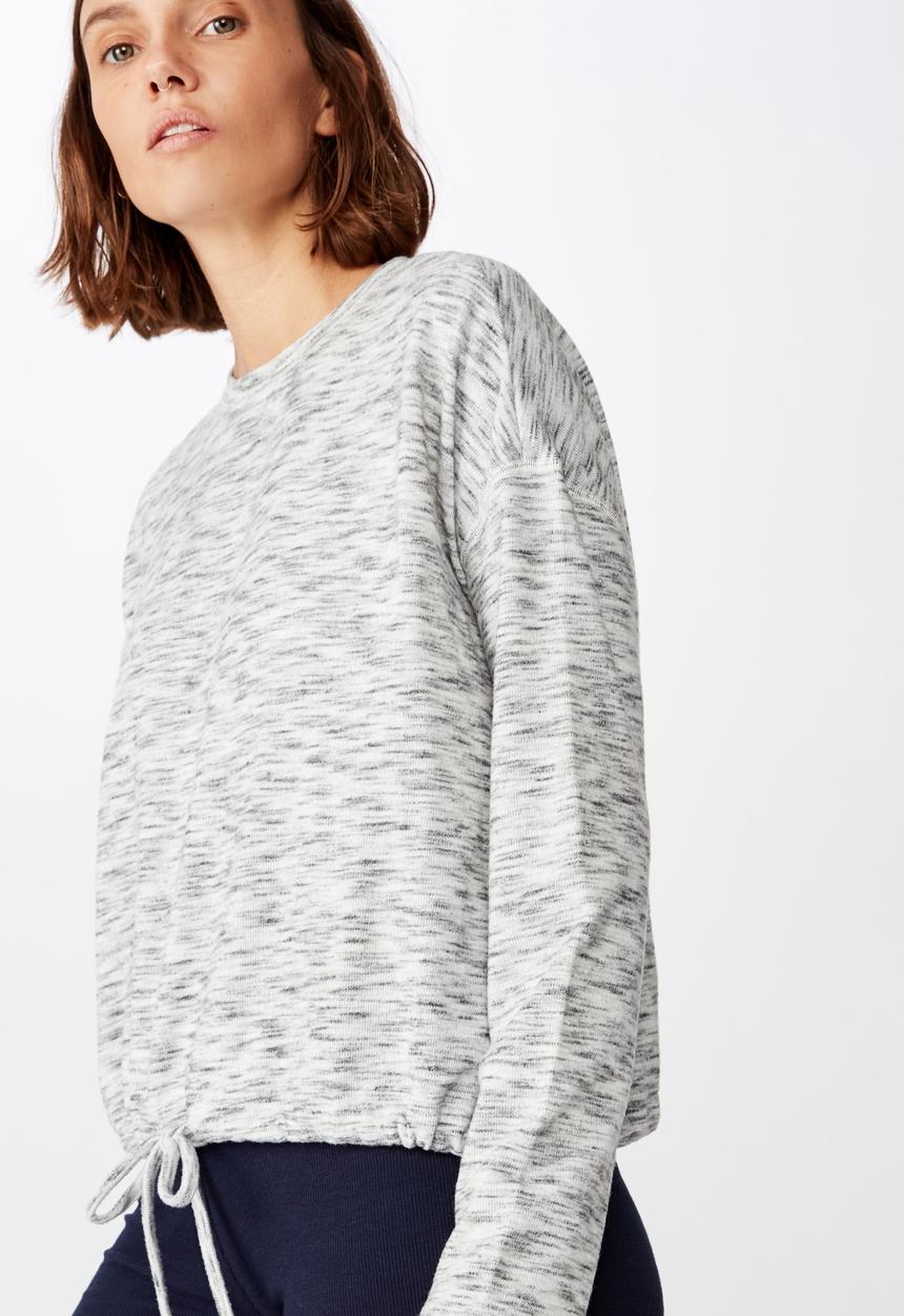 Cotton On - Super soft draw cord crew - grey 