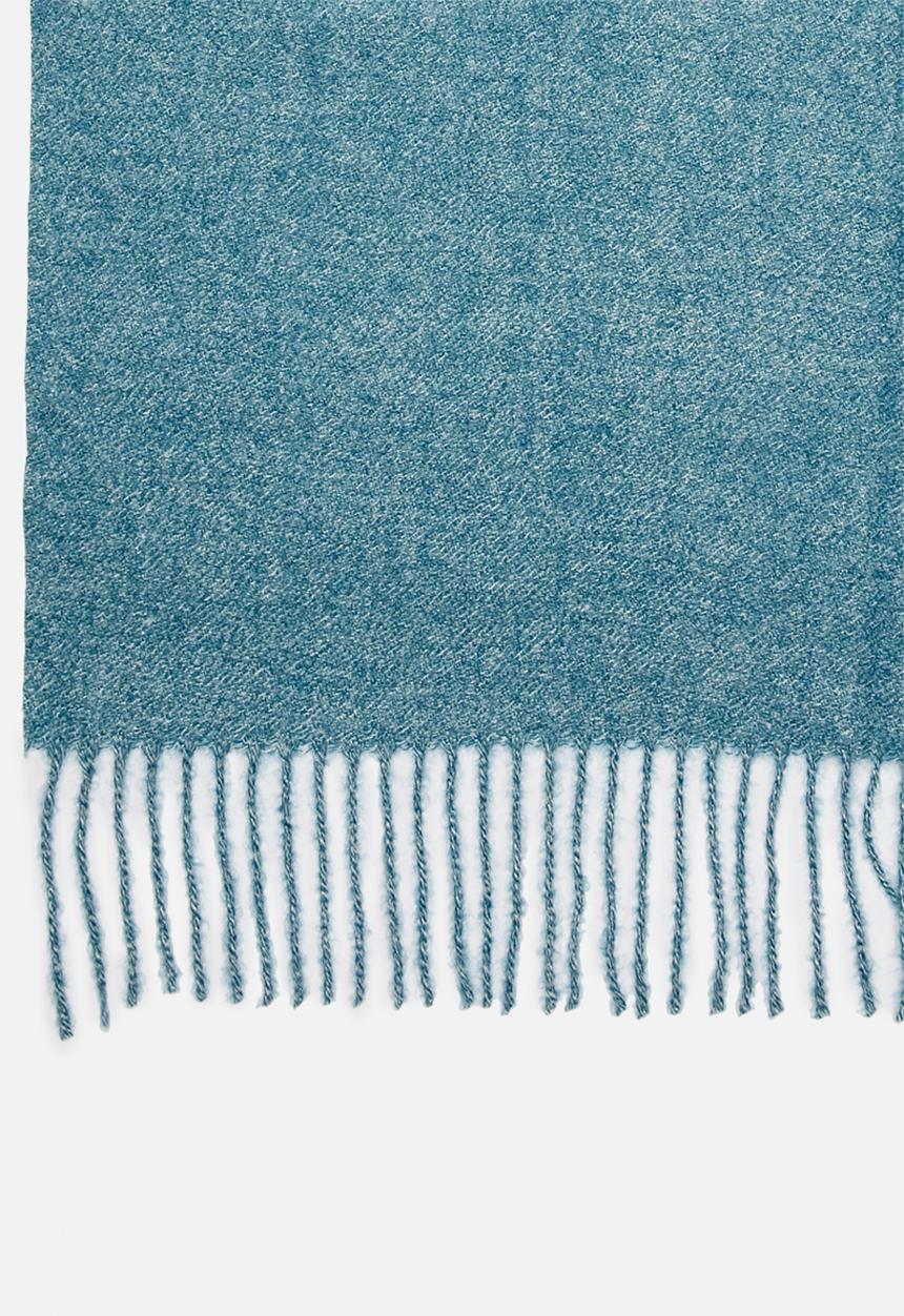 edit - Fringed infinity scarf - blue
