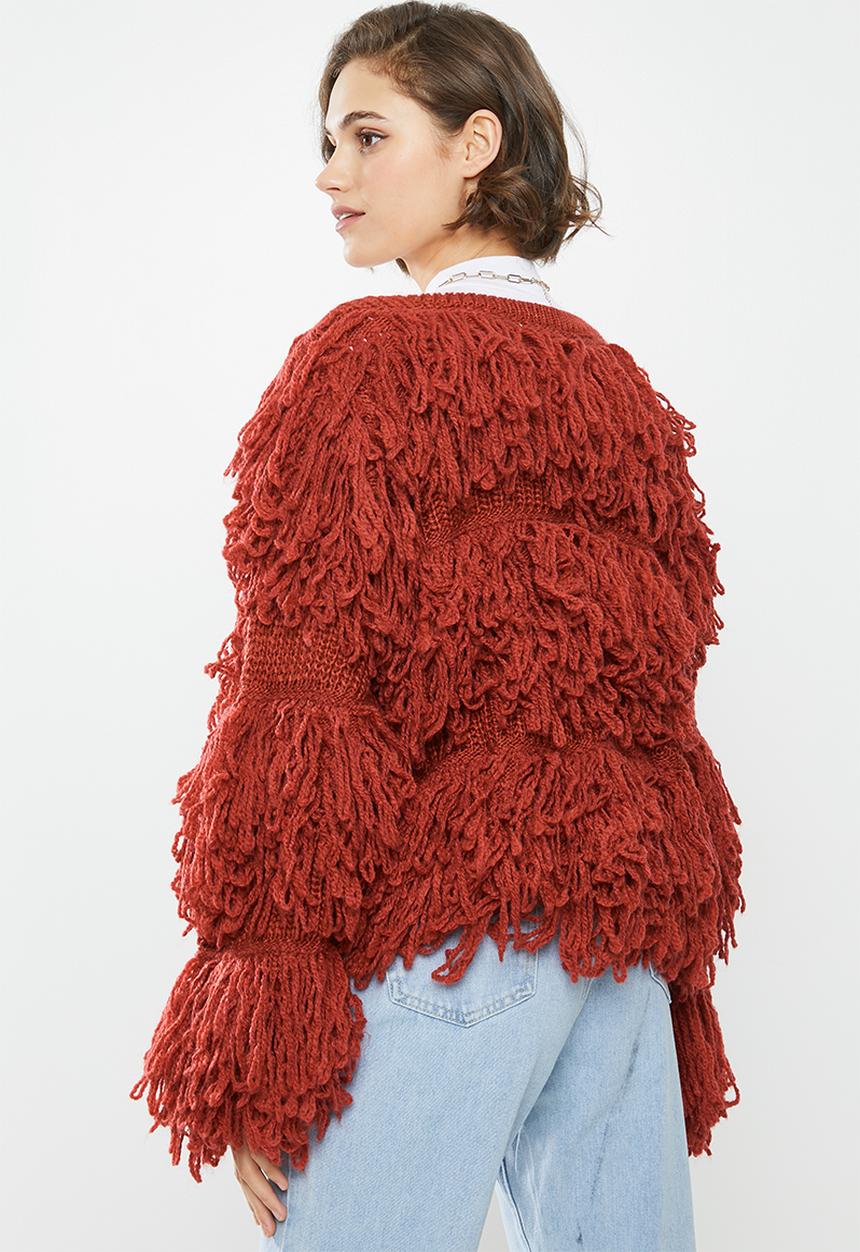 Glamorous - Shaggy knit- rust