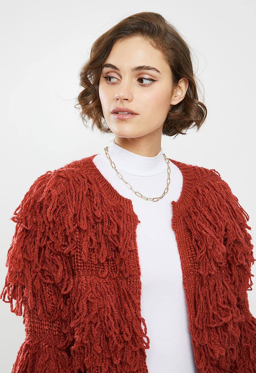 Glamorous - Shaggy knit- rust