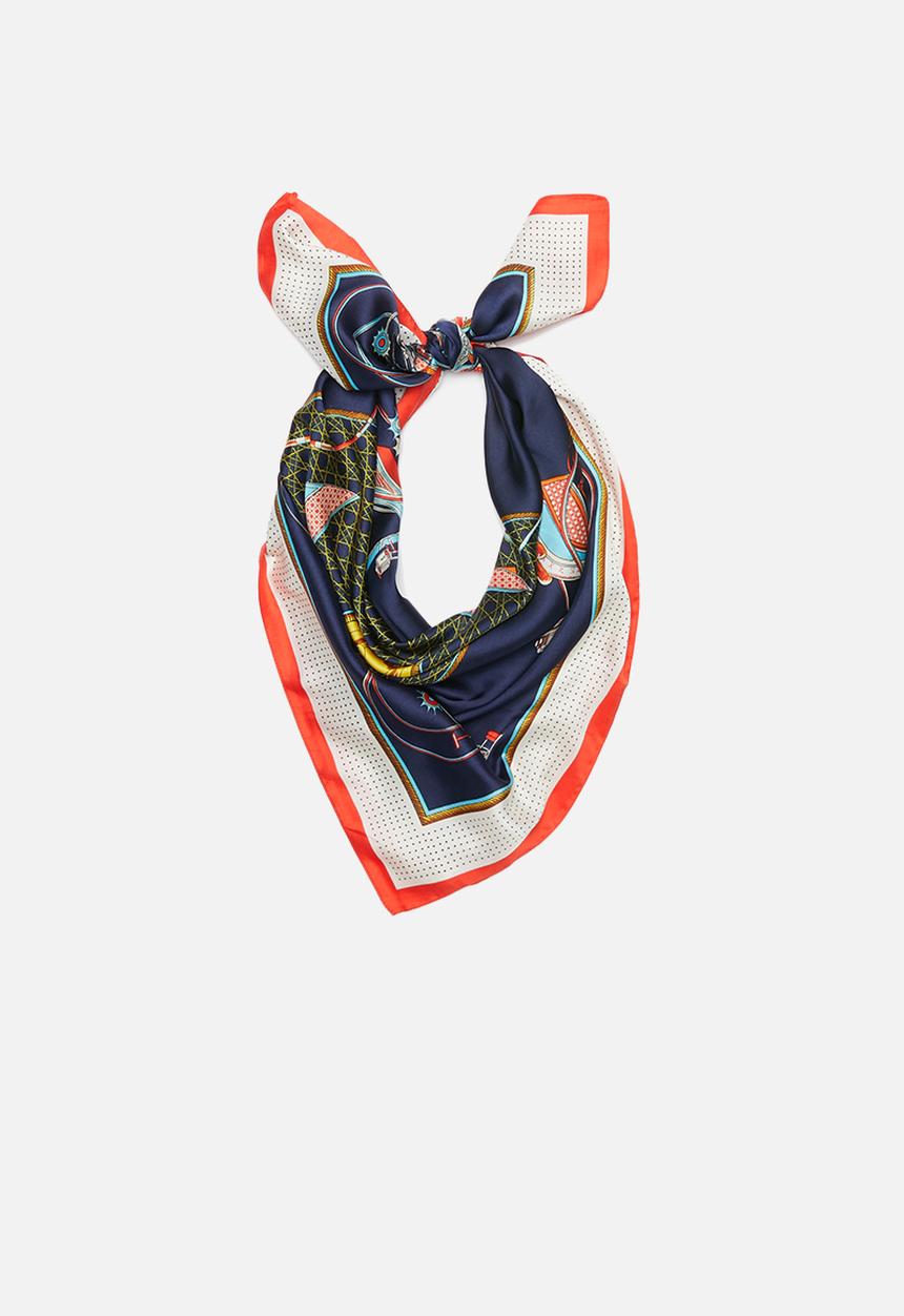 Superbalist - Square vintage print neckerchief - multi