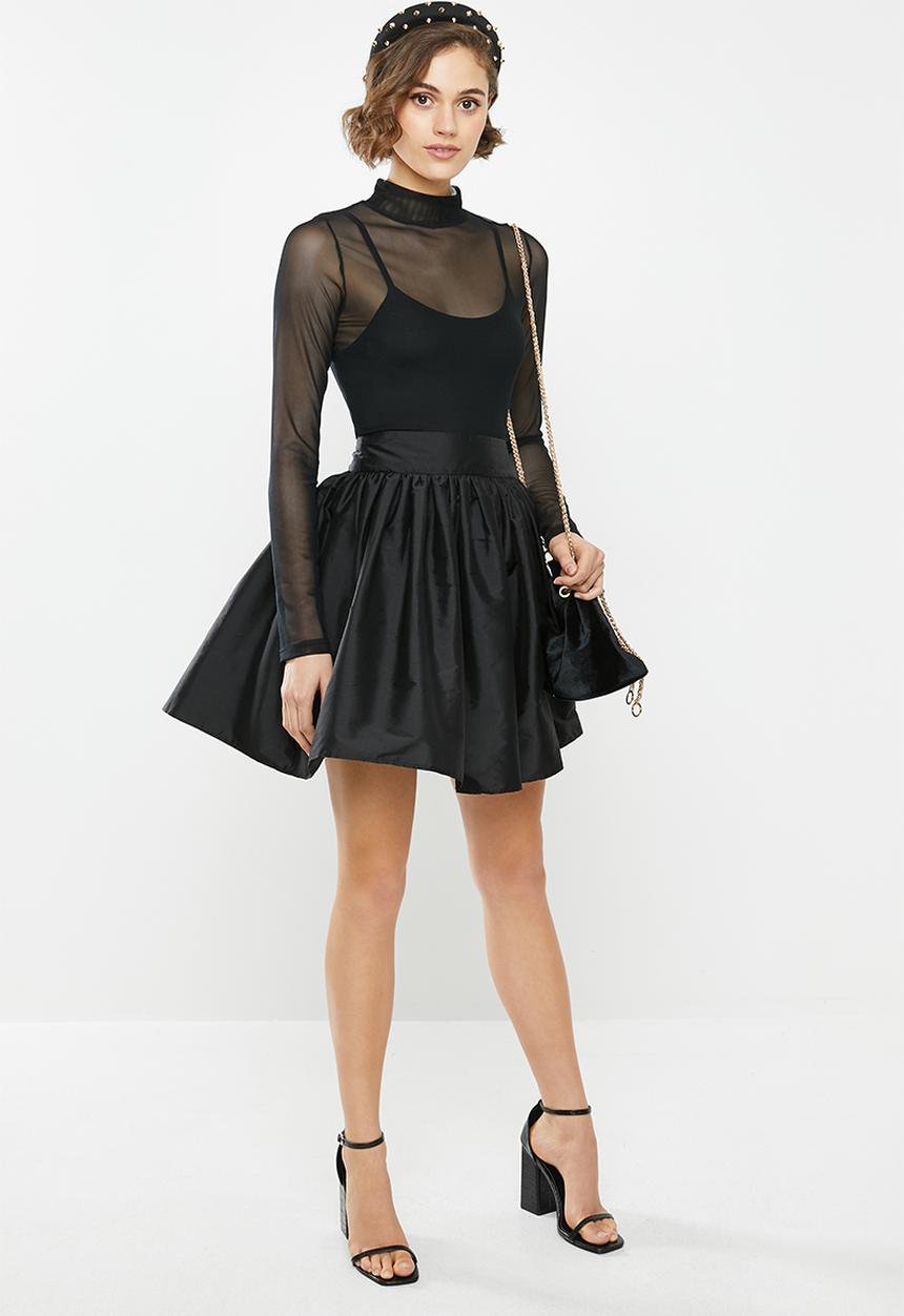 Blake - Tafetta mini skirt - black