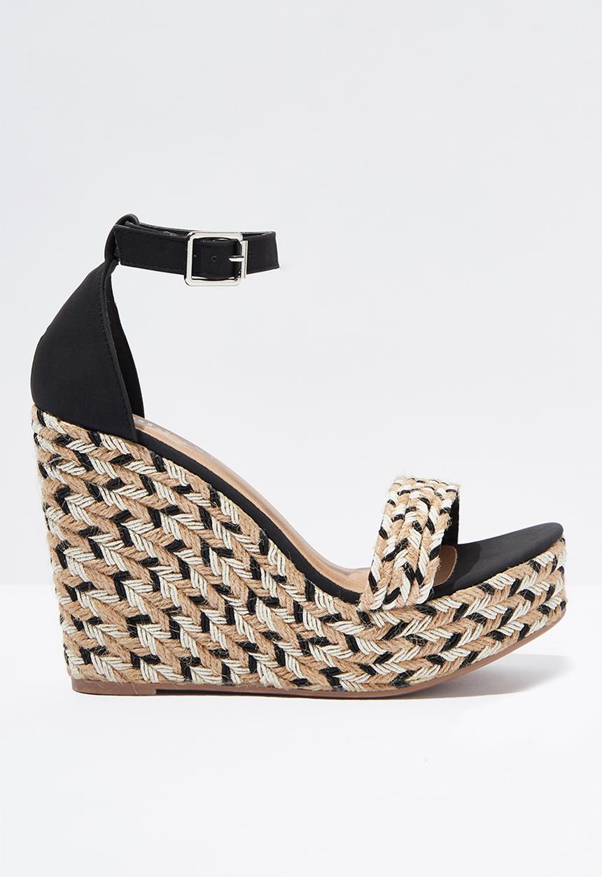 Cotton On - Amethyst espadrille wedge  - multi black