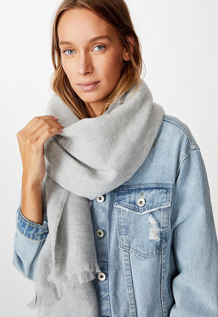 Rubi - Mya mid weight scarf - grey marle