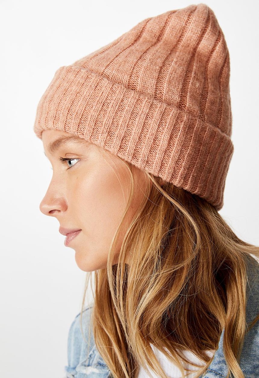 Rubi - Willa wide rib beanie - cork