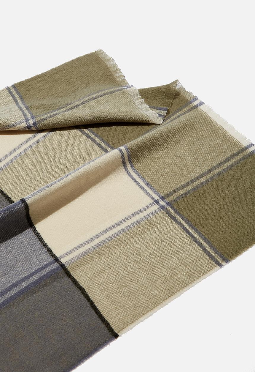 Rubi - Mya mid weight scarf - khaki check