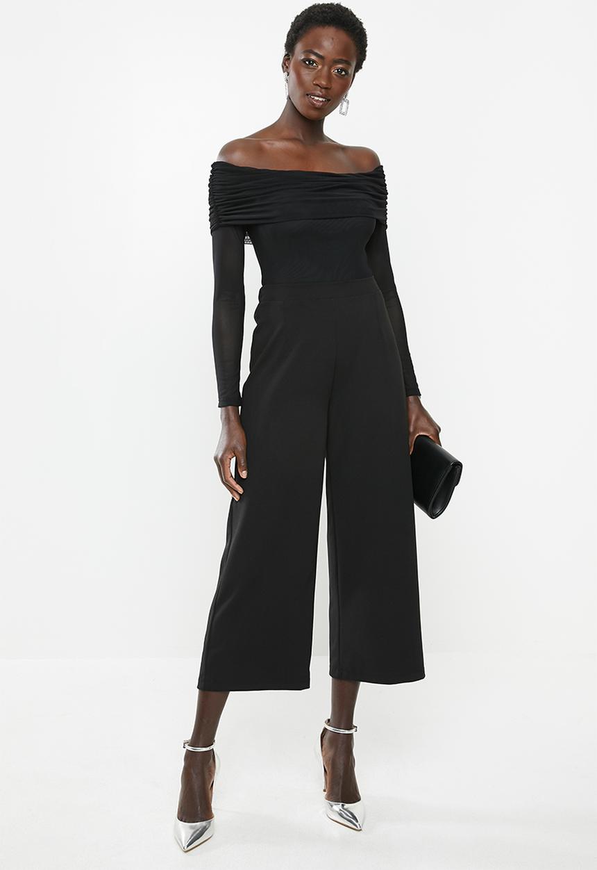 MILLA - Mesh bodysuit - black