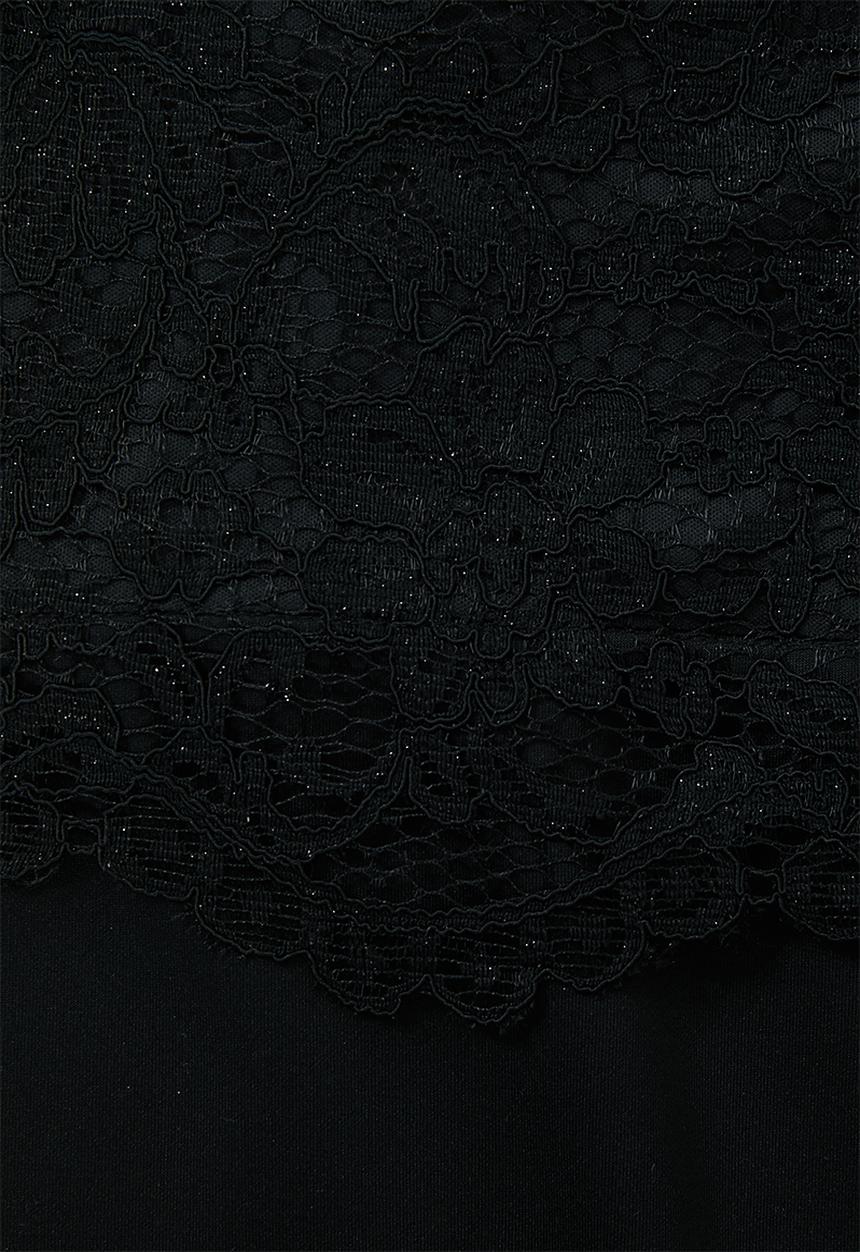 MILLA - Lace combo dress - black