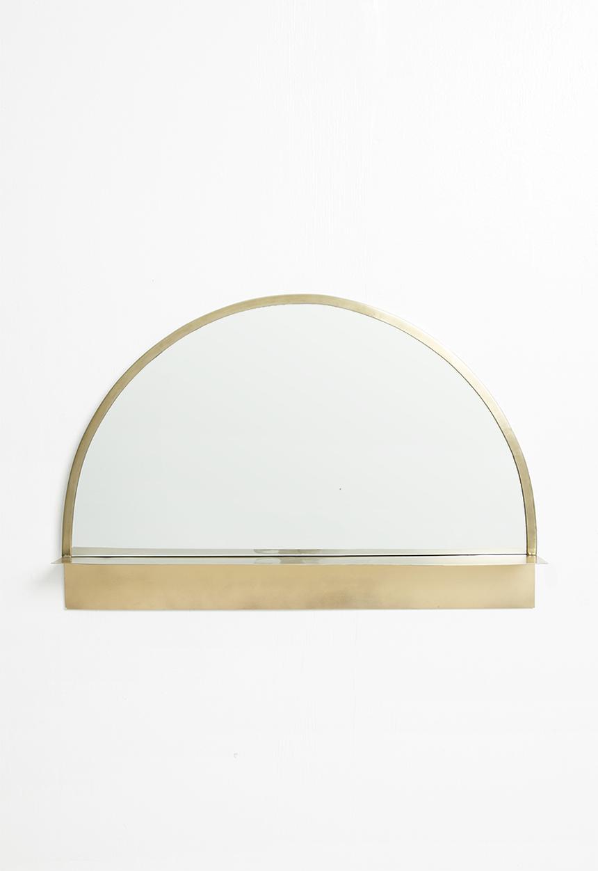 Sixth Floor - Luna shelf mirror - gold