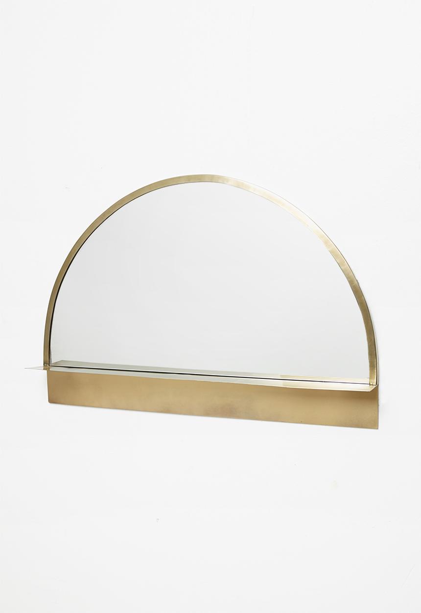 Sixth Floor - Luna shelf mirror - gold