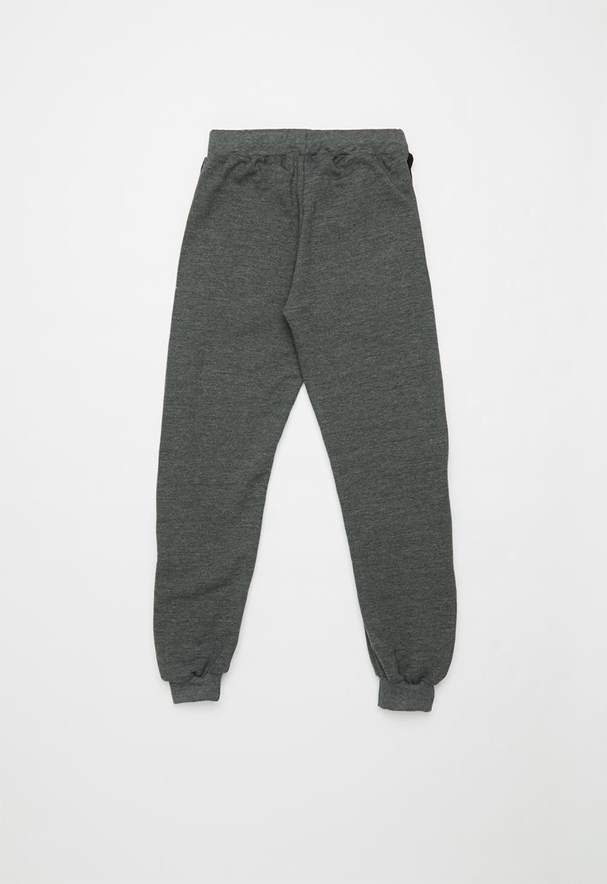 Rebel Republic - Colour block trackpants - black & charcoal