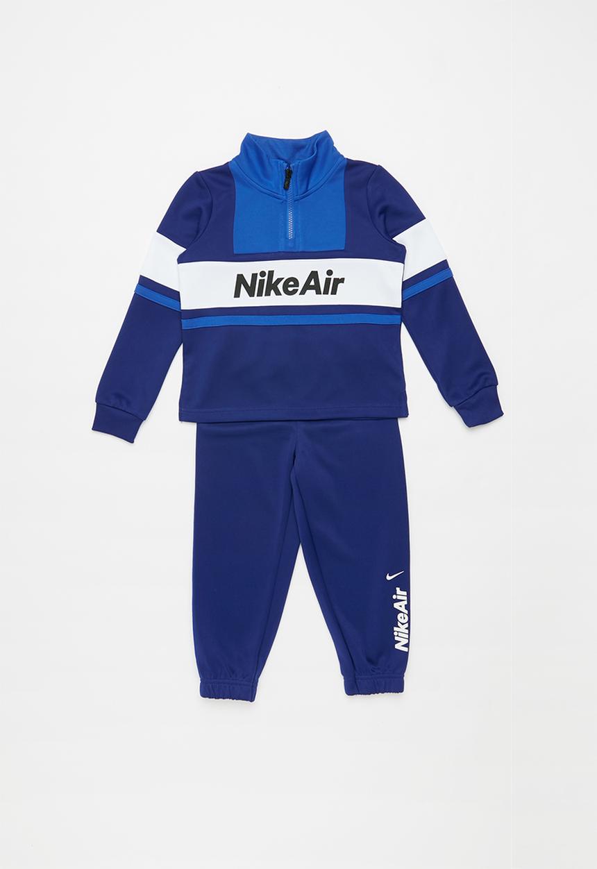 Nike - Nike air track top & jogger set - blue & white 