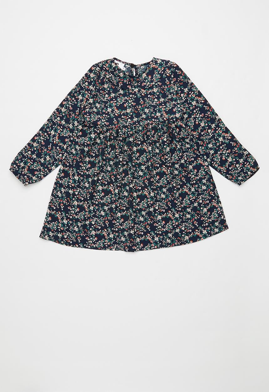 Rebel Republic - Girls floral dress - navy