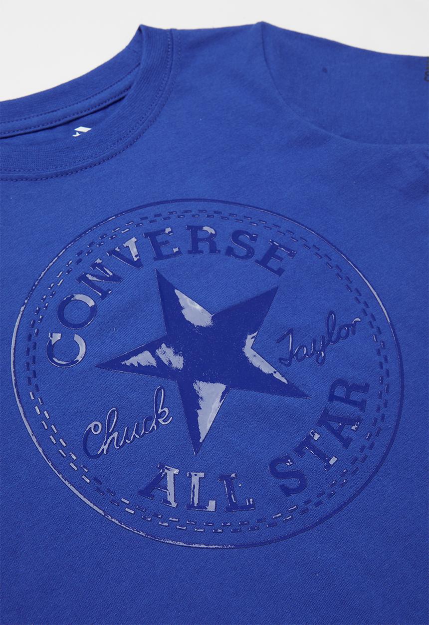 Converse - Converse chuck patch shiny tee  - blue