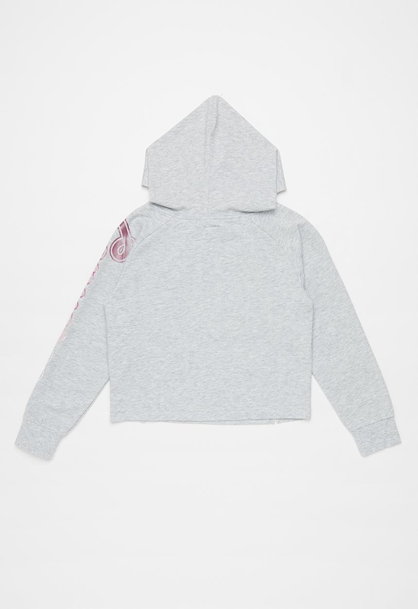 Converse - Converse raglan cropped pullover hoodie - grey