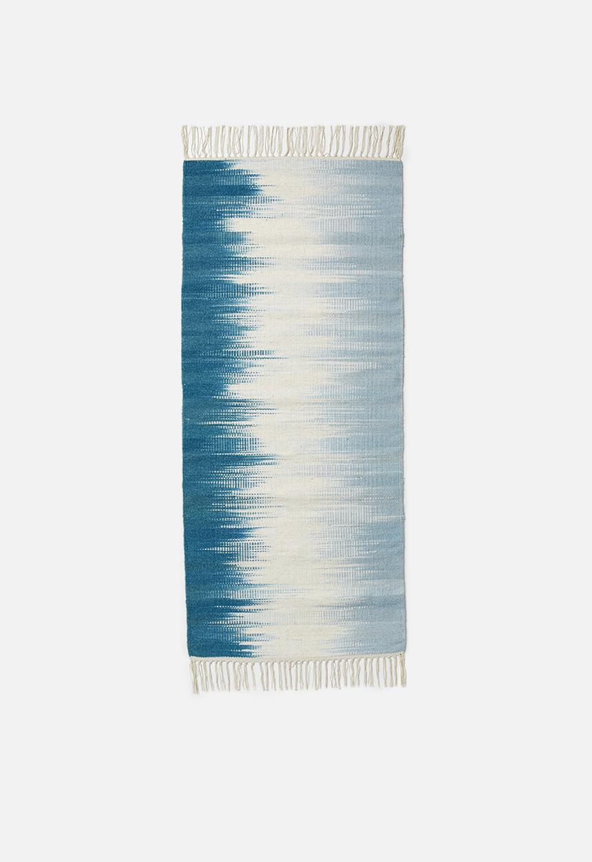 Sixth Floor - Morgan woven wool runner - blue