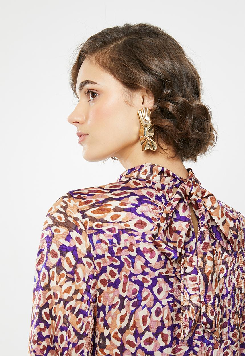 VELVET - Tiered maxi dress - pink & purple