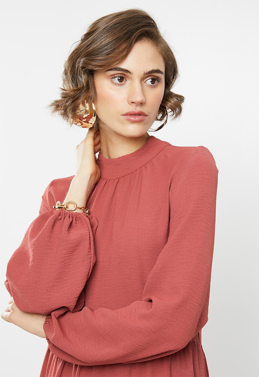 VELVET - Tiered maxi dress - spiced apple