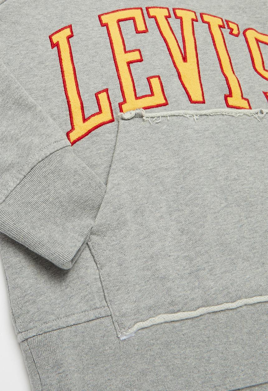 Levi’s® - Levi's boys varsity logo double pullover hoodie - grey
