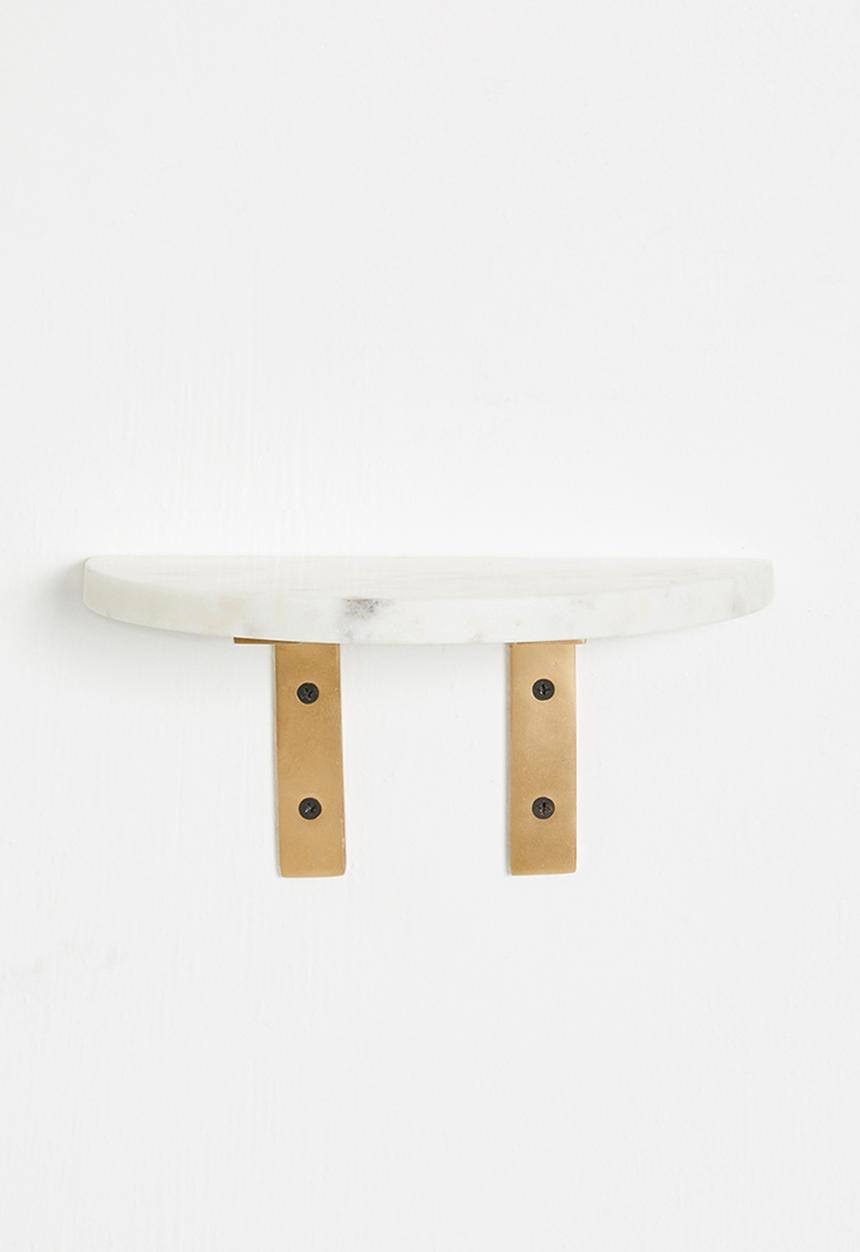 Sixth Floor - Davi marble shelf - white