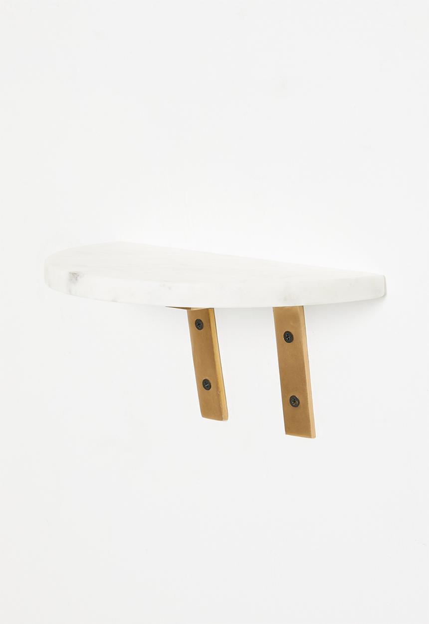 Sixth Floor - Davi marble shelf - white