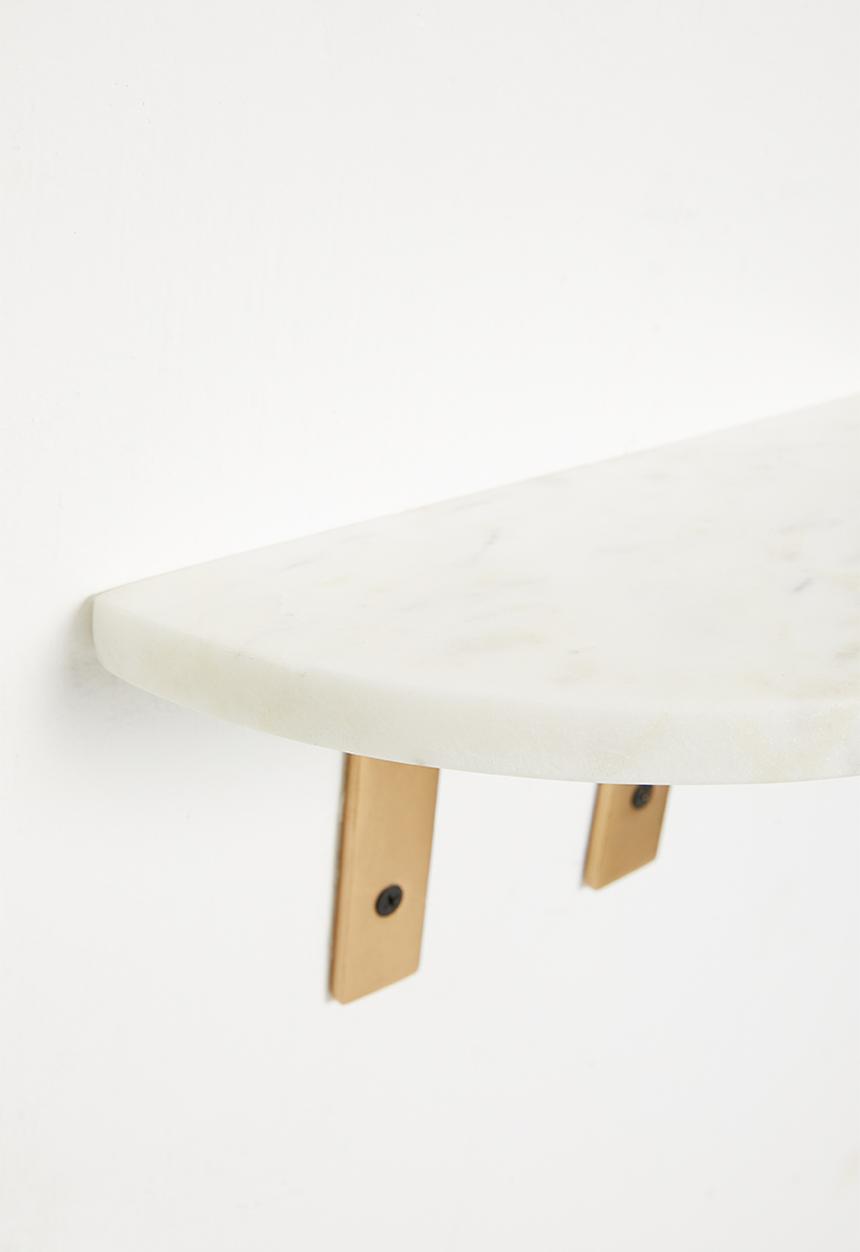 Sixth Floor - Davi marble shelf - white