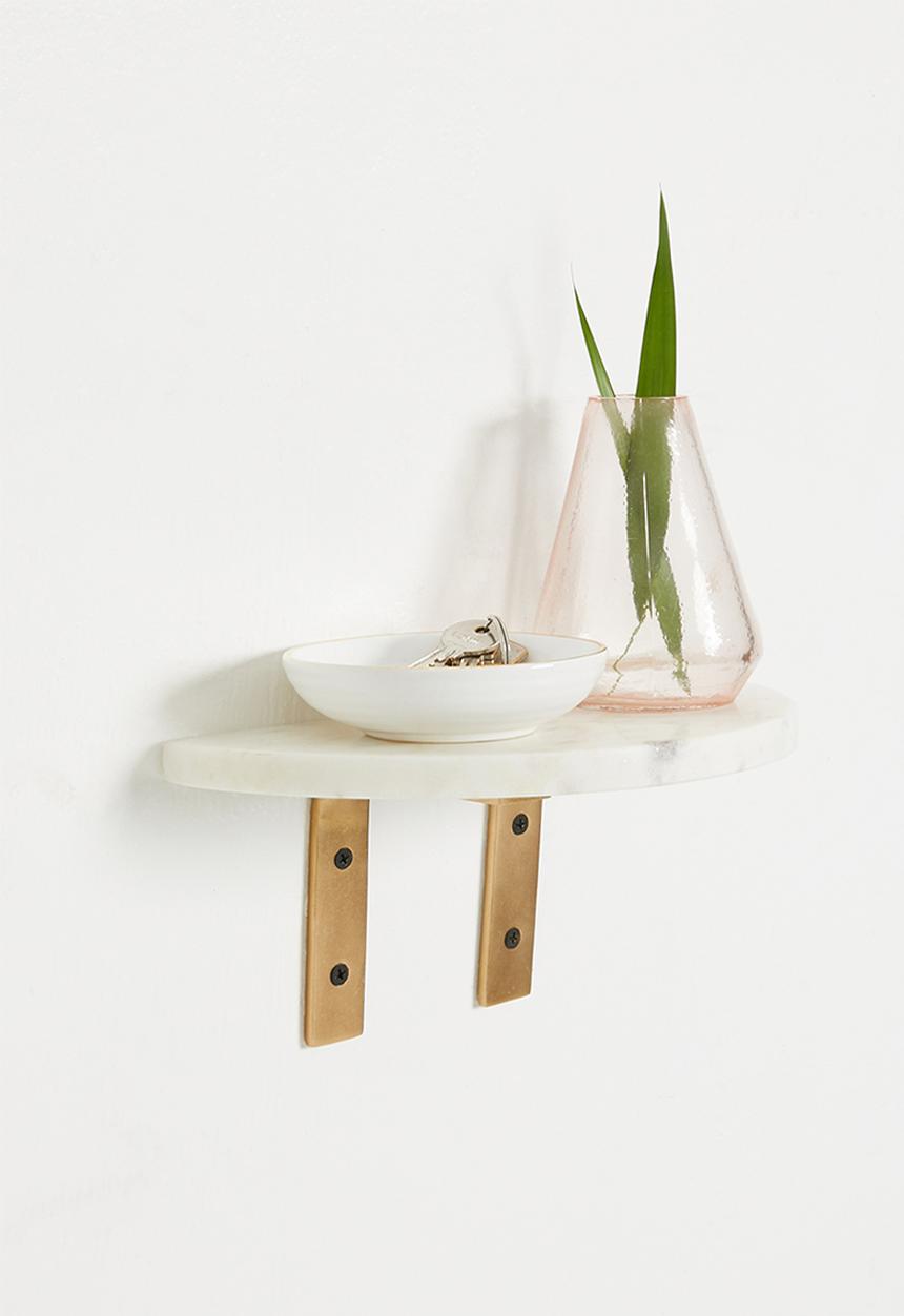 Sixth Floor - Davi marble shelf - white